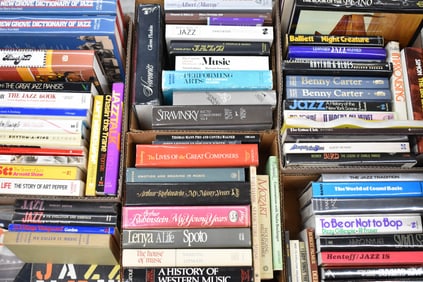 Group of Assorted Books and Records on Jazz & Blues