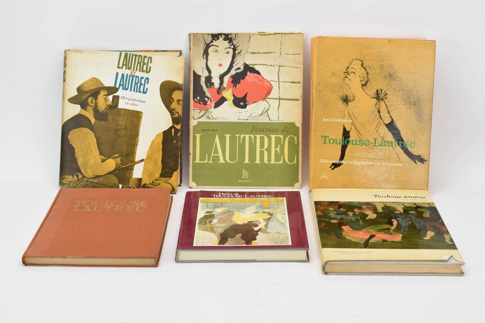 Group of Assorted Henri De Toulouse-Lautrec Books: Group of Assorted Henri De Toulouse-Lautrec BooksGroup of Assorted Henri De Toulouse-Lautrec Books. Used condition, wear, worn.