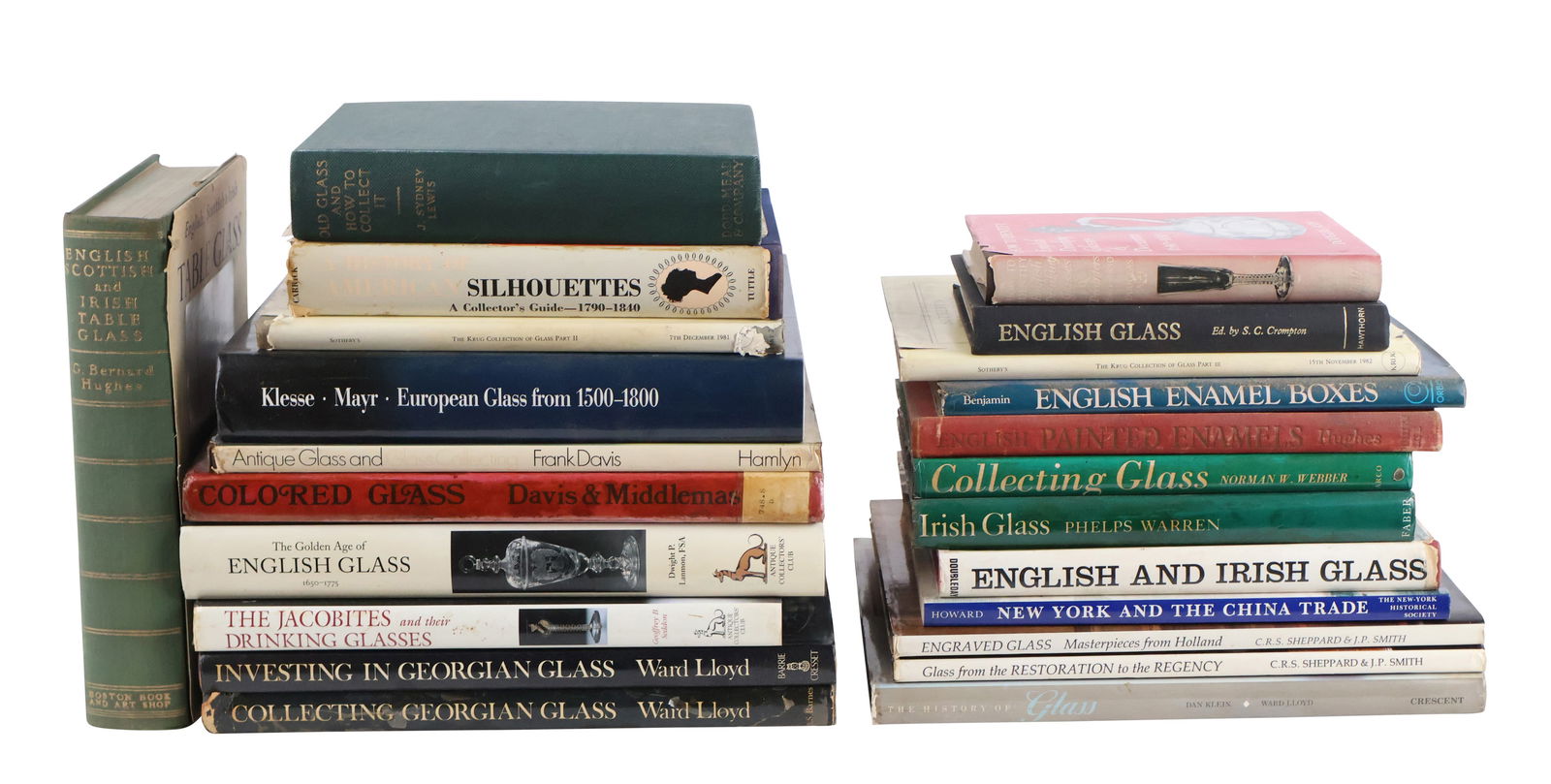 Group of Glass Reference Books: Group of Glass Reference BooksIncluding, English and Irish.