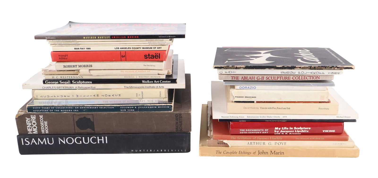 Group of Assorted Art Books: Group of Assorted Art BooksIncluding, George Segal, Arthur Dove, John Martin, and Anthony Caro.