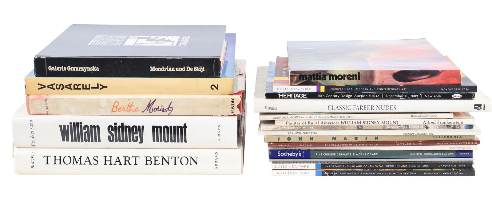 Group of Assorted Art Books and Catalogs: Group of Assorted Art Books and CatalogsIncluding, Thomas Hart Benton and William Sidney Mount.