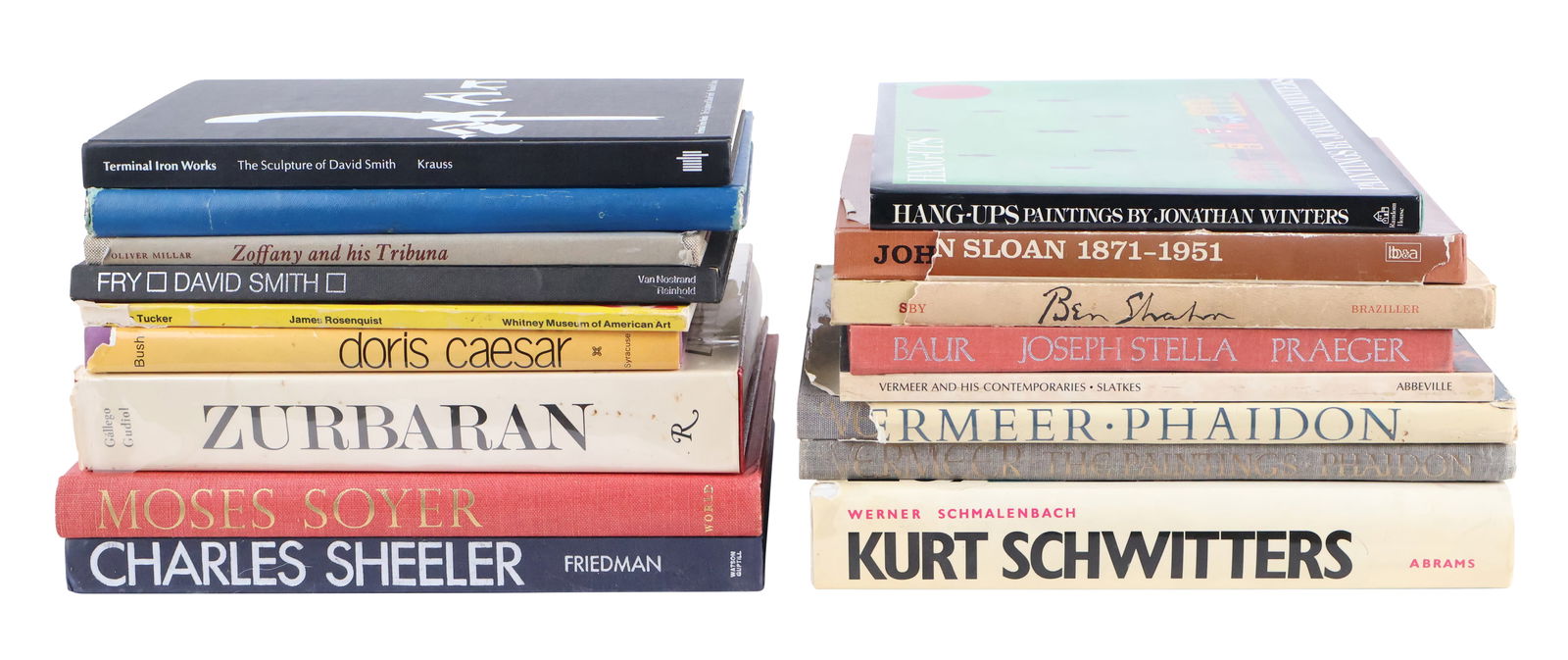 Group of Assorted Art Books: Group of Assorted Art BooksIncluding, Grant Wood, Charles Sheeler, John Sloan, and Moses Soyer.