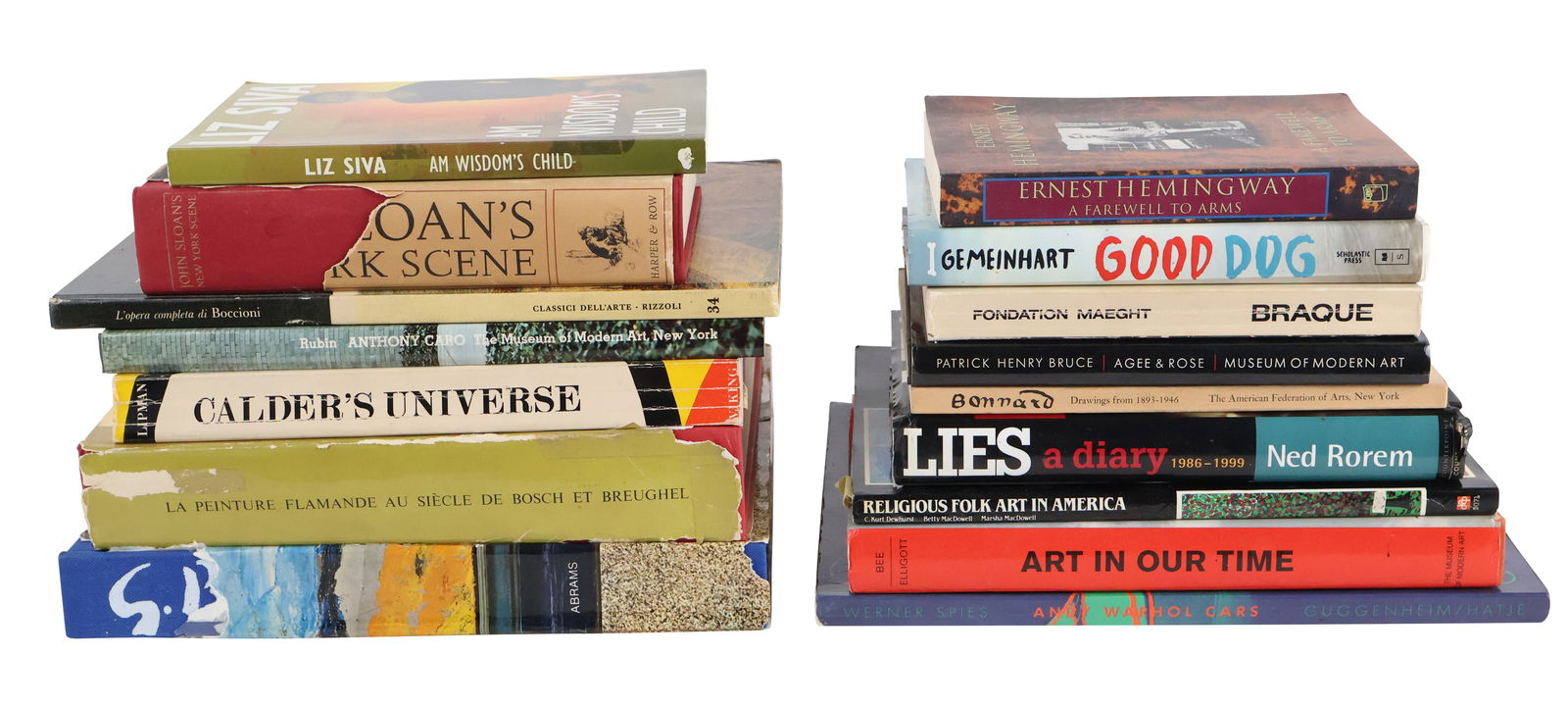 Group of Assorted Art Books: Group of Assorted Art BooksIncluding, Calder, Jean Cassou, Braque, and Andy Warhol.