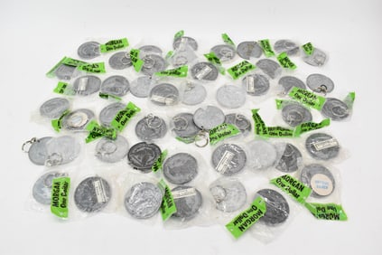Forty-Seven Morgan Silver Dollar Oversize Keychains