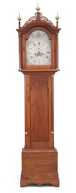 Federal Brass Mounted Maple Tall Case Clock