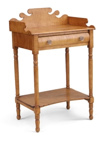 Late Federal Maple One-Drawer Wash Stand