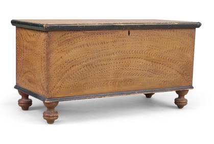 Painted and Polychrome-Decorated Blanket Chest