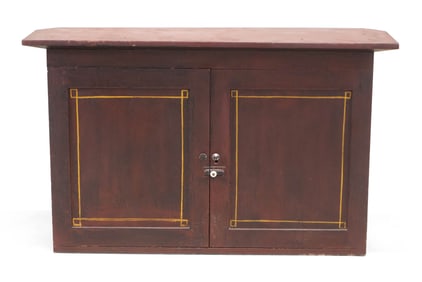 Paint-Decorated Hanging Wall Cupboard