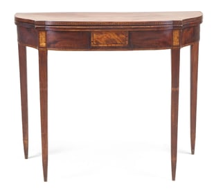 Federal Inlaid Mahogany Card Table
