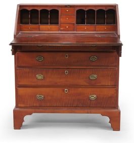 Federal Figured Maple Slant Front Desk