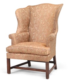 Chippendale Mahogany and Maple Easy Chair