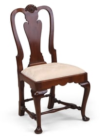 Queen Anne Shell-Carved and Figured Walnut Side Chair