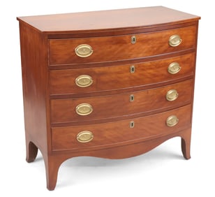 Federal Cherrywood Bowfront Chest of Drawers