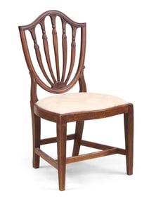 Federal Carved Mahogany Shield Back Side Chair