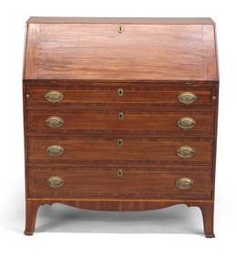 Federal Inlaid Mahogany Slant-Front Desk