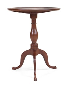 Chippendale Mahogany Dish-Top Candle Stand
