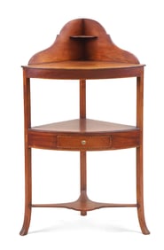 Federal Inlaid Mahogany Corner Basin Stand