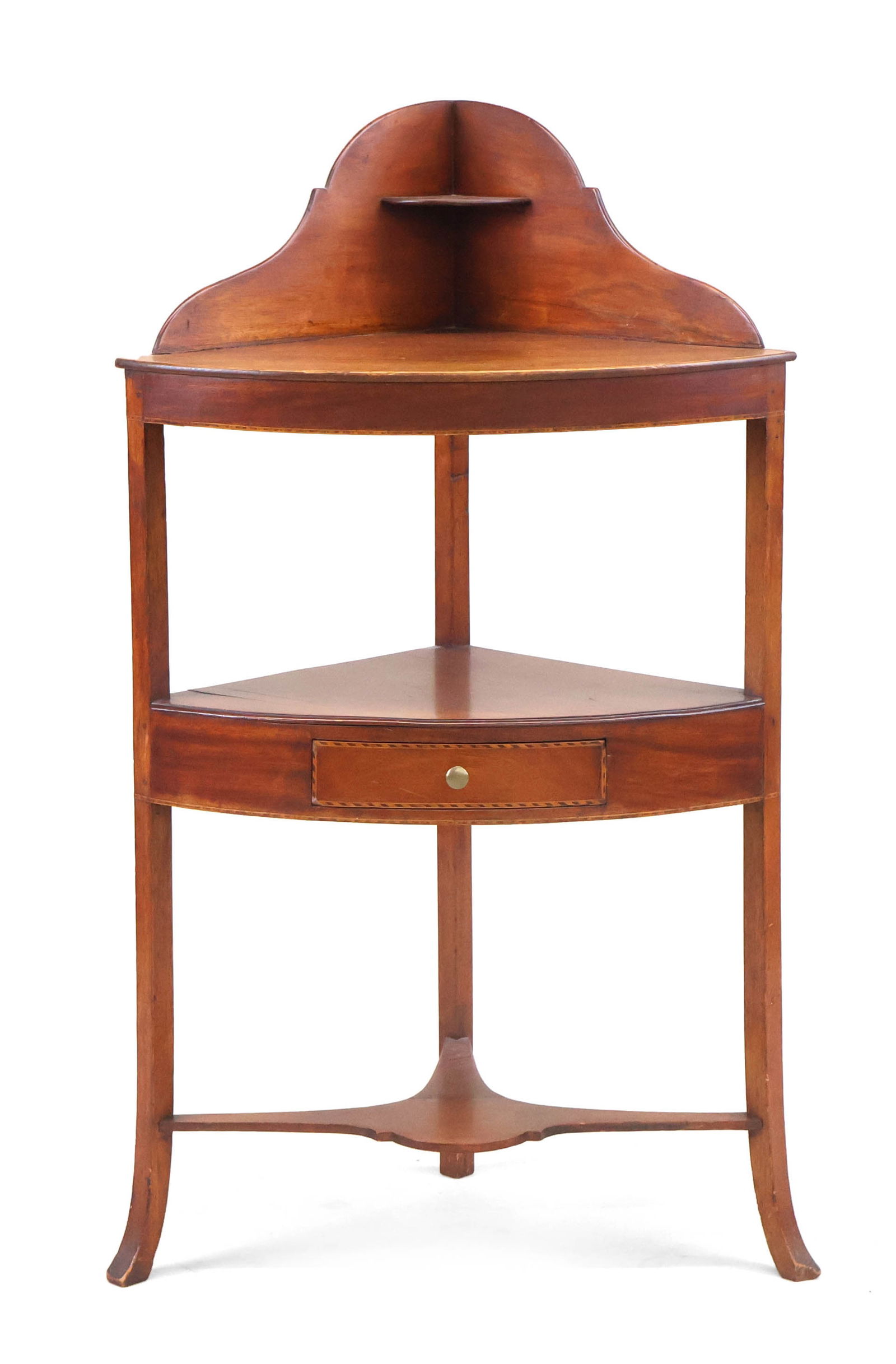 Federal Inlaid Mahogany Corner Basin Stand (1 of 10)