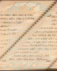 Silk on Linen, Libby Family Register