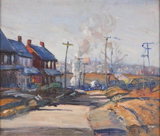 Walter Emerson Baum, 1884-1956, Allentown, c.1927, Oil on Board