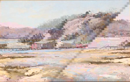 Bernard Corey, 1914-2000, Gloucester, 1988, Oil on Board