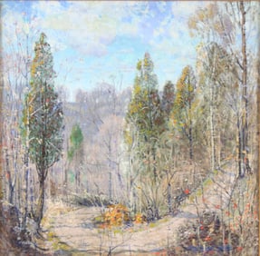 Carl Lawless, American 1894-1934, The Winding Road, Oil on Canvas