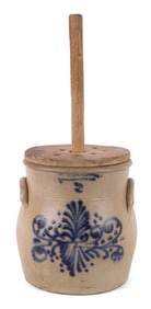 Two Gallon Cobalt-Decorated Stoneware Jar