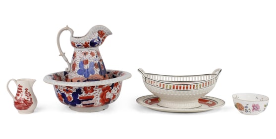 Wedgwood Creamware Chestnut Basket and Underplate