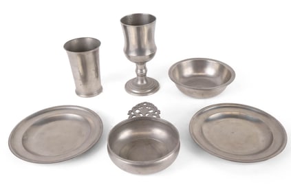 Assembled Group of American Pewter
