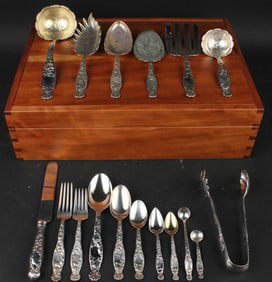 1880 Heraldic Pattern Sterling Silver Flatware