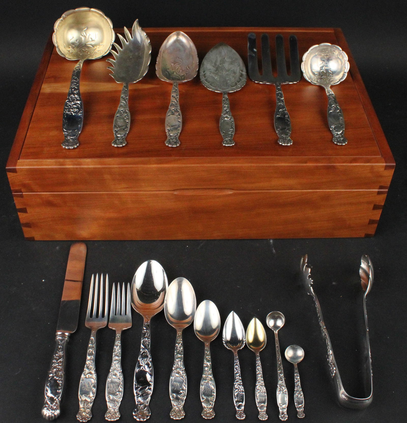 1880 Heraldic Pattern Sterling Silver Flatware (1 of 11)