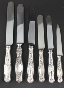 Heraldic Sterling Silver Assorted Knives