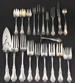 Sterling Silver Violet Pattern Forks and Flatware