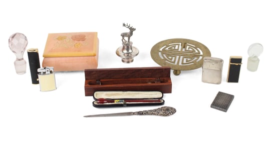 Vintage Lighters, Stoppers and Sterling Items