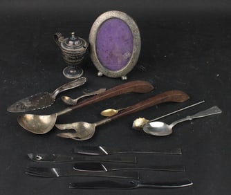 Danish Modern Sterling and Teak Salad Servers