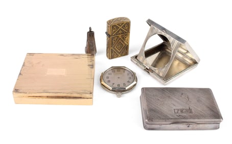 Gold Vermeil Over Silver Cigarette Case