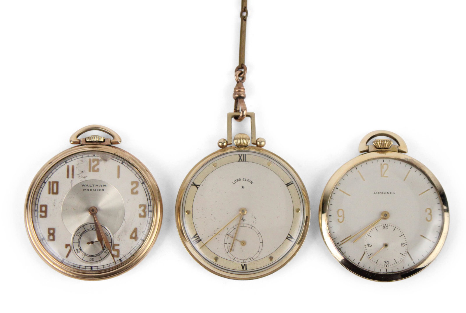 Three Art Deco Gentleman's Open Faced Pocket Watches (1 of 16)