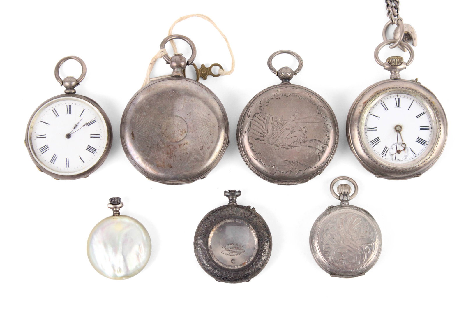 Six Swiss Cylinder Mait Silver-Cased Pocket Watches (1 of 20)