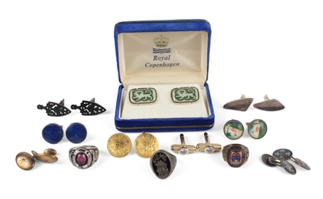 Nine Pairs of Men's Cufflinks