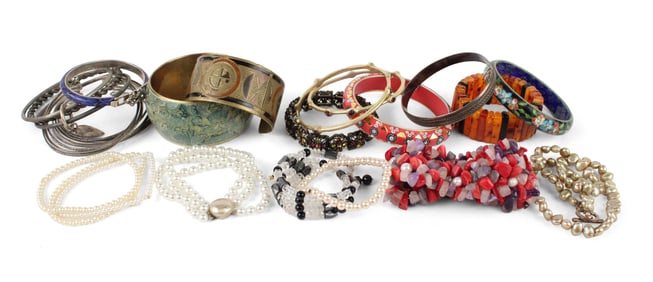 Group of Costume Jewelry Bracelets