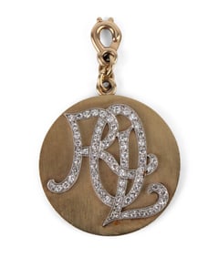 14K and Diamond Monogrammed Charm