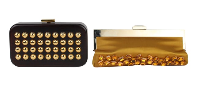 Devi Kroell Wood Clutch