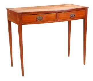 Federal Ebony-Inlaid Satin Wood Console Table