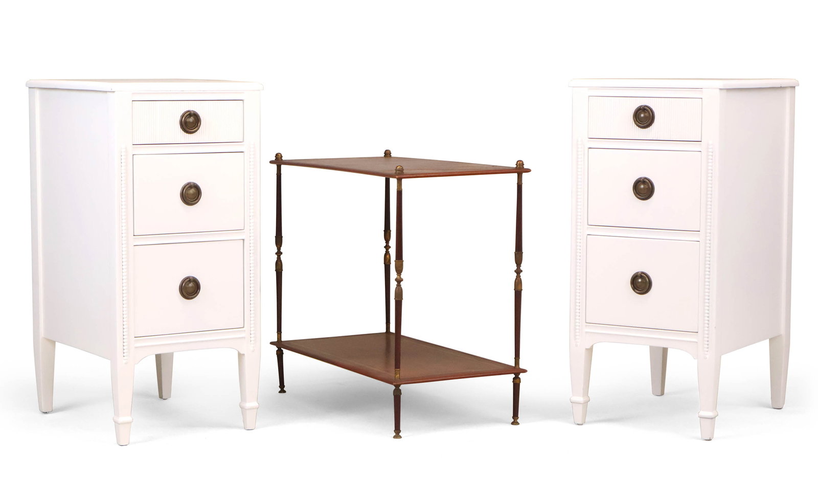 Pair of George III White Painted Mahogay Cabinets (1 of 18)