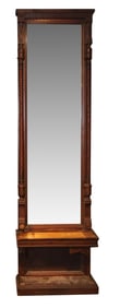 Victorian Carved Mahogany Hall Mirror