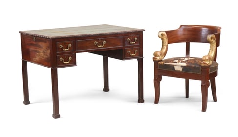 George III Style Mahogany Writing Desk