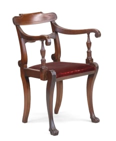 Late Regency Mahogany Armchair