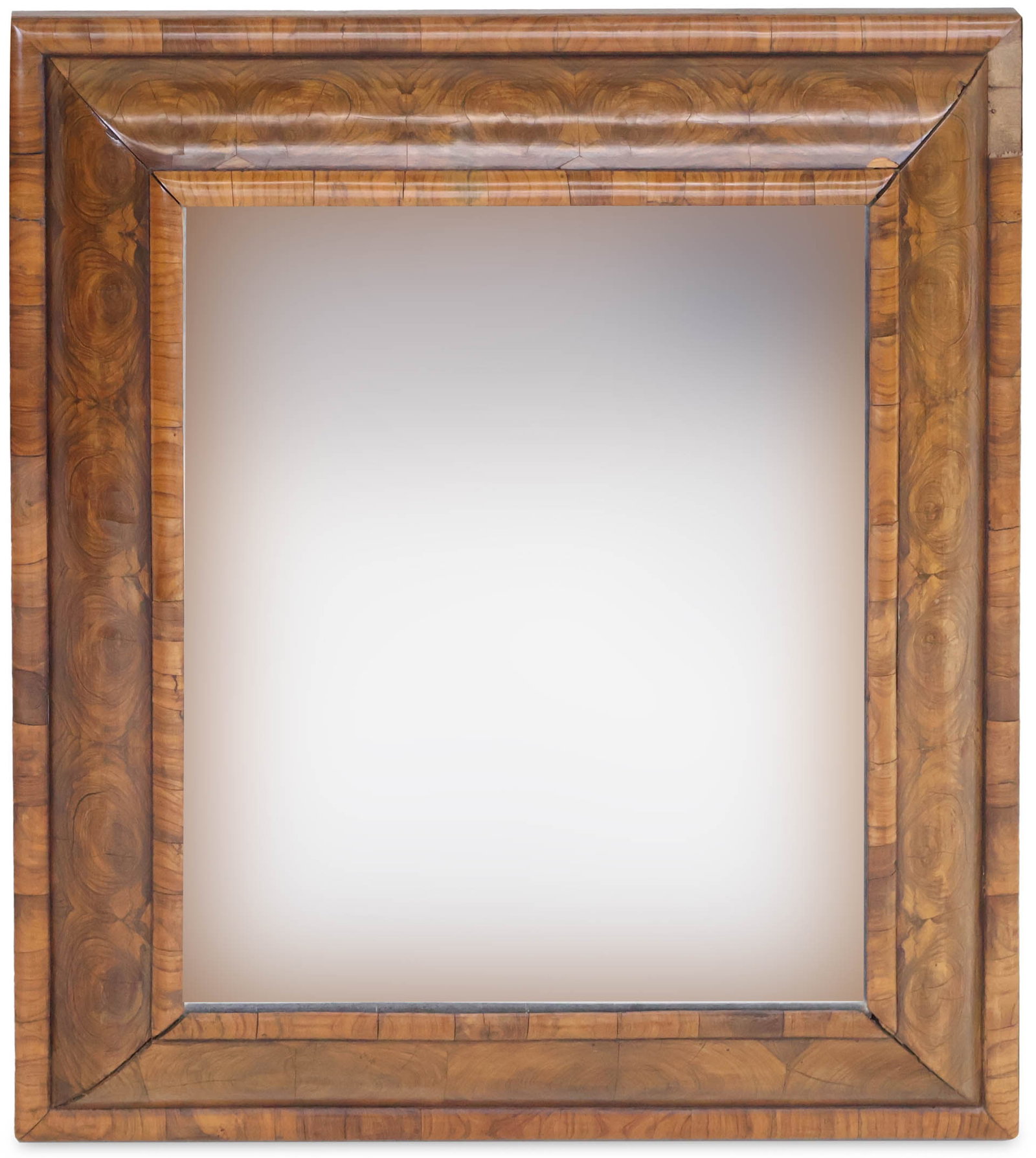 William & Mary Oyster-Veneered Walnut Mirror (1 of 8)