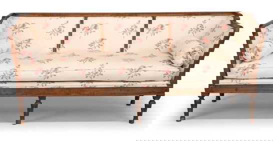 Louis XVI Style Carved Walnut Settee