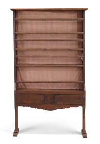 French Provincial Carved Walnut Bookcase